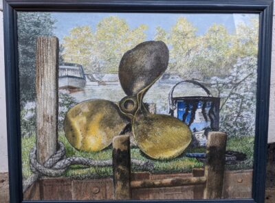 Nancy Larcombe Original Painting - Basingstoke Canal Scene #11