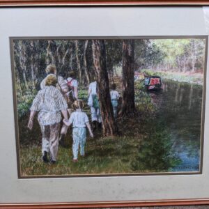 Nancy Larcombe Original Painting - Canal Scene #13