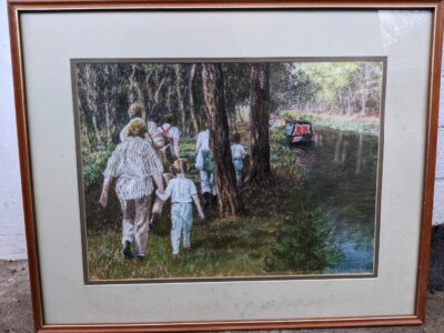 Nancy Larcombe Original Painting - Canal Scene #13
